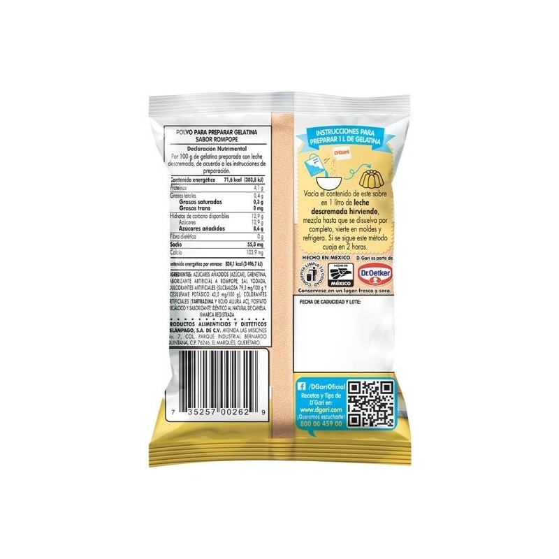 D'Gari~Water Gelatin Powder Rompope flavor~Gelatin