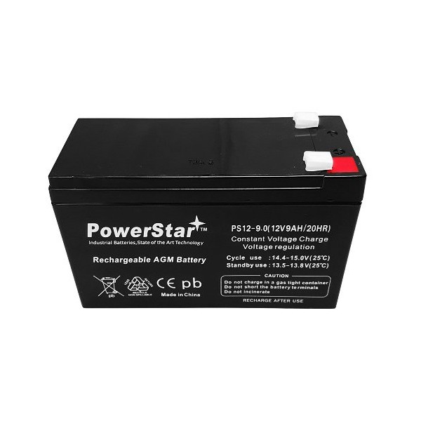 PowerStar® 12V 9AH Battery for Vision CP1290L True High Rate Battery
