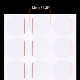 sourcing map 20pcs Watch Back Cover Protective Film, 22mm Red Line PE Round Watch Back Case Protector Film Stickers for Watch Back Case Protection