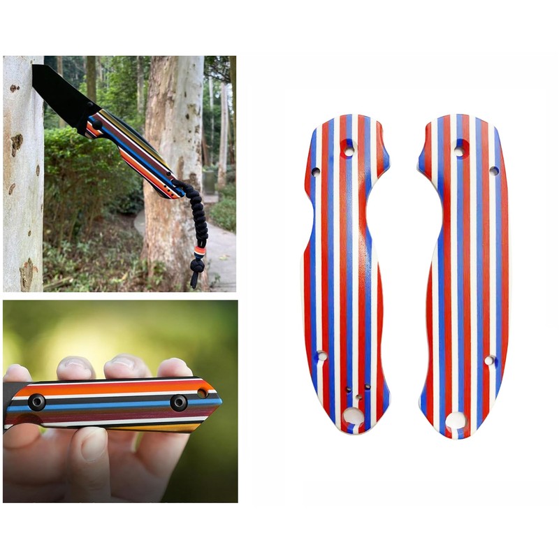 AOHOCA 2 pcs Colorful G10 Knife Handle Scales Slabs Custom