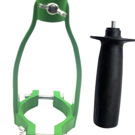 Milageto Square Hole Drill Adapter with Handle Drill Attachment Square Spigot Converter Woodworking Tool for Hand Drill Green Black