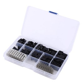 610 Pieces Housing Connector Kit, 2.54 mm Female Male Pin Connector Set Housing Adapter Assortment Kit, #550