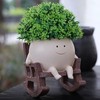 Rocking Chair Flower Pot Resin Patio Decorative Succulent Planter Garden