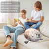 KNBMCAV Seal Plush Cute Seal Pillow Grey Seal Cuddly Toy