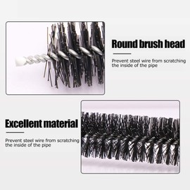 Premium Cleaning Brush Flexible Bendable Pipe Cleaning Tool for Washing Machine Dryer Refrigerator Drain High Quality Plastic Stainless Steel Wood Black 30.1 Inch