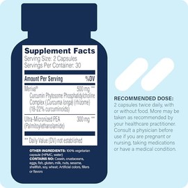 Enzyme Science Enzyme Science Pea + Turmeric Curcumin Supplement for Physiological Support Helps Support Nervous, Immune, & Muscular Systems - 60 Capsules