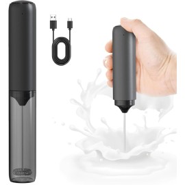 SOENGLYUN Rechargeable Milk Frother with Cover, Easy to Carry Drink Rechargeable-B