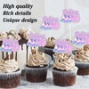 18pcs 10th Birthday Happy Hip Hop Cupcake Topper Set Roller