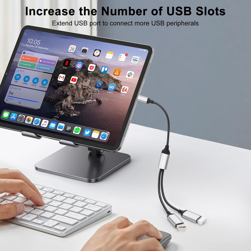 AIYEEN USB C Male to 2 USB Female Splitter Cable