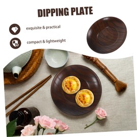 FELTECHELECTR Retro Wooden Plate Snack Bowl Serving Dish Charcuterie Board Dipping Plate