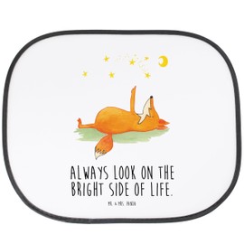 Mr. & Mrs. Panda Auto Sonnenschutz Fuchs Sterne - Geschenk, Sonnenschutz fürs Auto, Always Look on The Bright Side of Life, Sternengucker, Romantik,