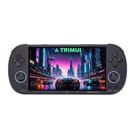 TRIMUI Smart PRO 5-Inch Handheld Game Console Pre-Installed 14300+ Games Built-in 256G SD Card Linux System A133P Processor Support WiFi Multiplayer Online Battle (Black)