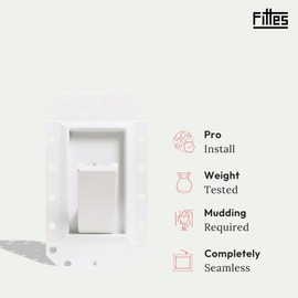 Fittes Flush Hideaway Hook [Luxe], Foldable Recessed Wall Mount Hooks for Hanging, Made of Solid Steel, Heavy Duty Holds 150 lbs, Great for Home Improvement or Garage Organization