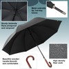 Silkfly 2 Pcs 48 Inch Auto Open Umbrella Wooden J