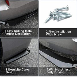 LUC For 08-14 MERCEDES W204 C250 C300 Side Skirts + Rear Bumper Side Apron Splitter