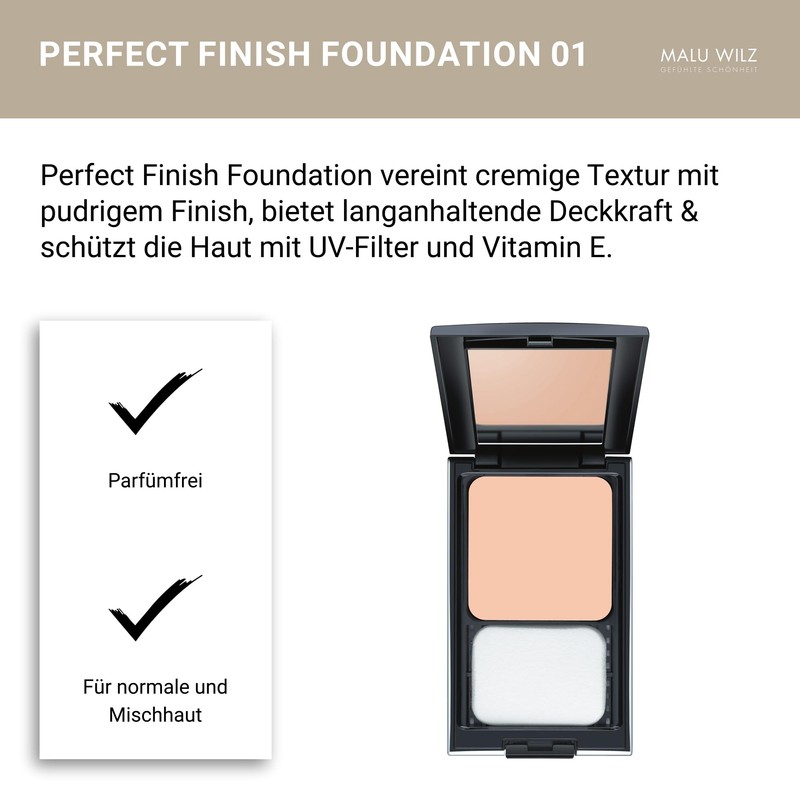 Malu Wilz Perfect Finish Foundation Make Up No. 01 Warm