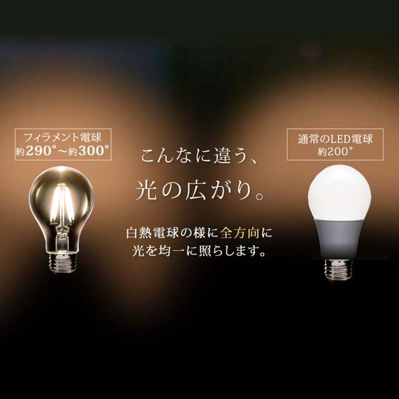 【節電対策】 アイリスオーヤマ(IRIS OHYAMA) LEDフィラメント電球 E26 60形相当 キャンドル色 非調光 LDA7C-G-FC