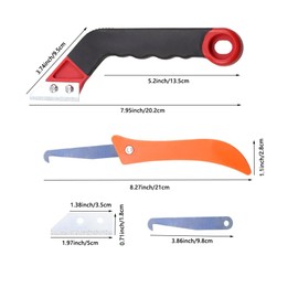 Sofecto 11pcs Grout Removal Tool, 2 Tile Angled Grout Saws with 6 Extra Blades + 1 Tile Seam Tool with 2 Extra Cleaning Blades, Ideal for Gap Cleaning
