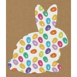 Handmade Jelly Bean Easter Bunny Fabric Iron on Applique