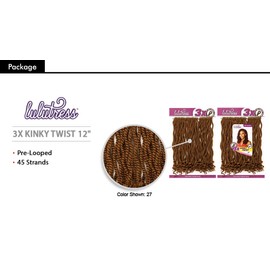 MULTI PACK DEALS! Sensationnel Synthetic Hair Crochet Braids Lulutress 3X Kinky Twist 12" (1-PACK, 99J)