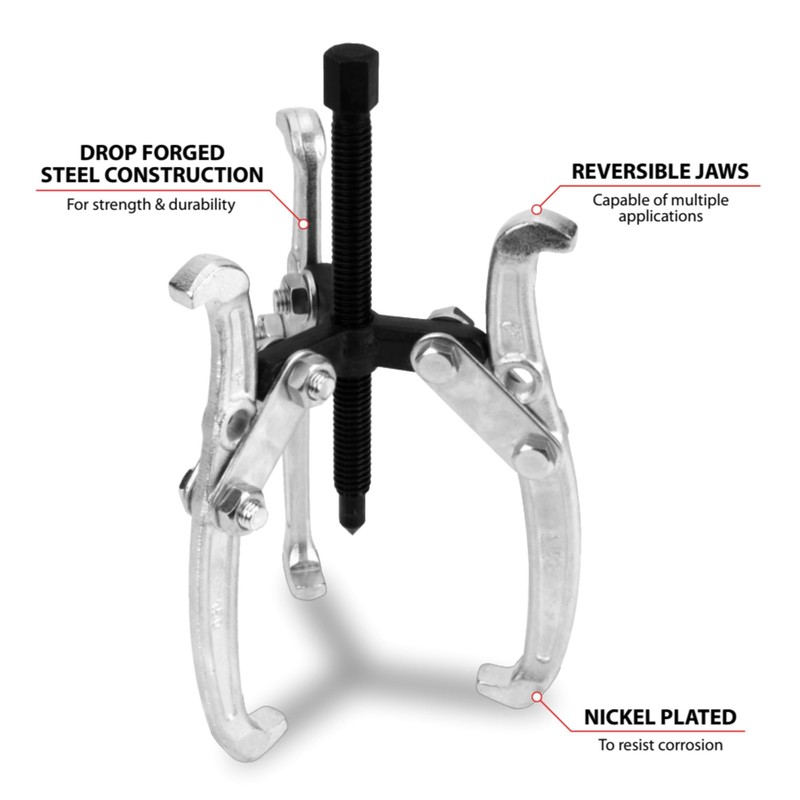 Performance Tool W137P 6-Inch 3-Jaw Gear Puller with Reversible Design