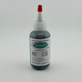 Plastex Plastic Repair Kits - Powder Refill 30g. Easily Glue, Repair, Remake Broken Plastic, Fiberglass, Wood & More! (Black)