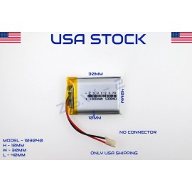Z.S.V.I - 2 3.7V 1200mAh 103040 Lithium Polymer LiPo Rechargeable Battery (USA STOCK)