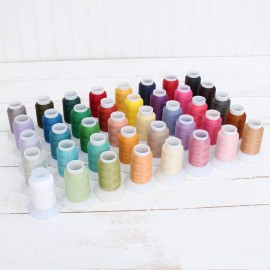 Threadart 40 CONE WOOLY NYLON THREAD SET BY THREADART - 1000M CONES #200 - WOOLLY NYLON