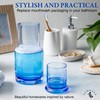 Bedside carafe and glass set, Ombre blue glass bedside carafe