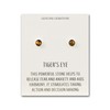 Philip Jones Tigers Eye Stud Earrings with Quote Card