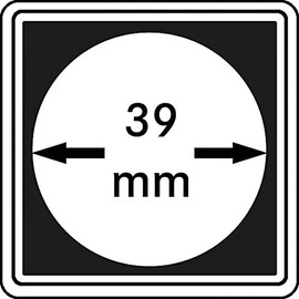 Lindner 2240039 Coin capsules CARRÉE 39 mm - pack of 4