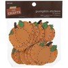 Felt Pumpkin Stickers Autumn Decorations Crafts - 12 Pieces