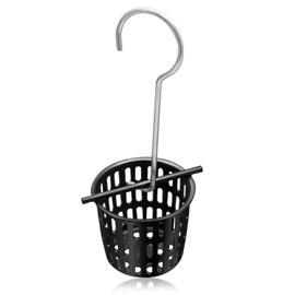 1 Pc 2 Inch Hair and Debris Strainer, Black Coating Shower Drain Strainer with Lifting Hook, Stainless Steel Debris Basket Shower Catcher for Square/Floor Drain