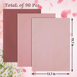 90 Sheets Dusty Pink Gift Tissue Paper, 14'' x 20'' Gradient Charcoal Pink Color Assorted Gift Wrapping Tissue for Wedding Birthday Decor Baby Shower Valentine Presents Packaging