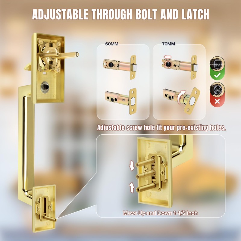 LOQRON Double Front Door Lock Set, Keyed Entry Front Door