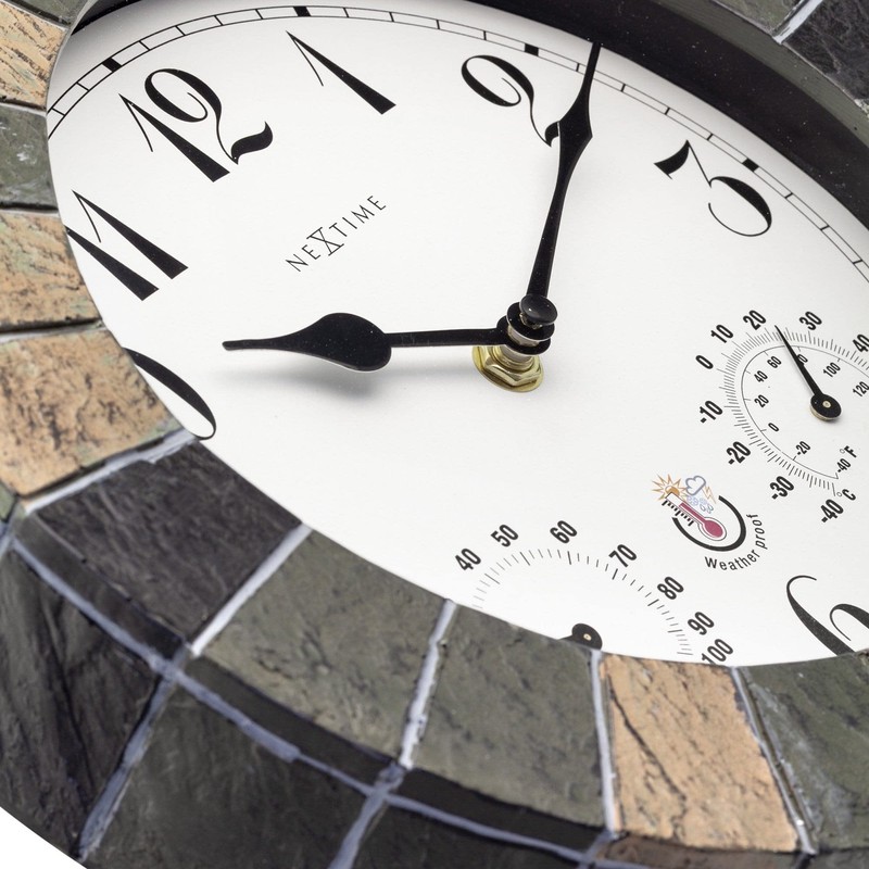 NEXTIME Aster Outside Weather Station Wall Clock