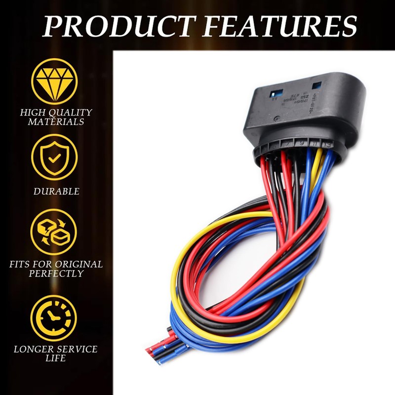14-Pin Headlight Connector Pigtail Plug Compatible with Ford Focus 2012-2018