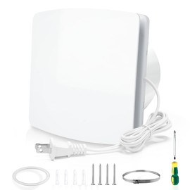 WiseWater Bathroom Exhaust Fan, 110V ac 56CFM 34 dB 4” Duct 6" Panel Extractor Fan, Ceiling&Wall Mounted Ventilation Fan for Bathroom, Laundry Room, Bedroom, Office