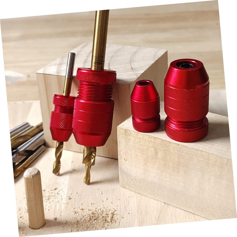 LALAFINA 2pcs Adjustable Drill Bit Collar Aluminum Drill Stopper for