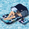 COOLCOOLDEE Inflatable Pool Float with UPF 50+ Sunshade Canopy,Extra Large