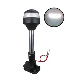 Pactrade Marine Boat Pontoon LED Anchor All Round Fold Down Light S.S. Pole 10-30v 9-1/2''H 2NM