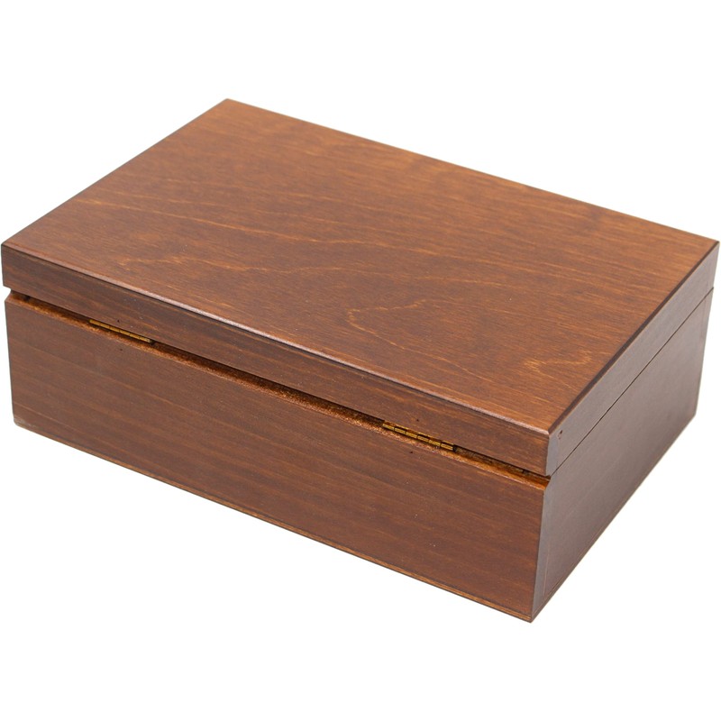 ChessJapan Antique Wooden Chess Box 21x14.5x7.5cm