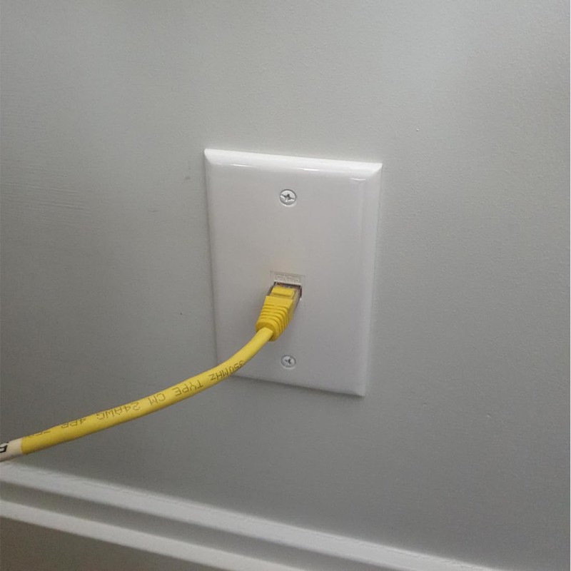 BUPLDET 1 Port CAT6 Ethernet Wall Plate Female to Female