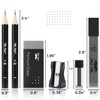 Mr. Pen- Professional Geometry Set, 15pcs, Black Geometry Kit for