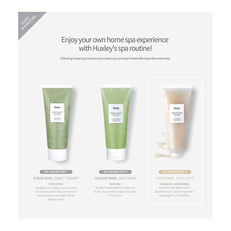 Huxley Secret of Sahara Sleep Mask, Hydrating Overnight Face Mask