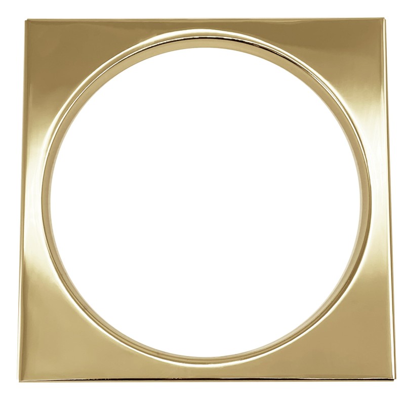 Westbrass Shower Strainer Set Square with Crown, Polished Brass, D313-03