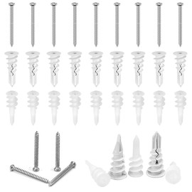 DECARETA Pack of 50 Appliance Screws Electric Screws Carbon Steel Cross Head Electric Screws Silver Countersunk Screws Screw Assortment Set for Electrical Appliances