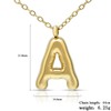 Joacii 18K Gold-Plated Bubble Initial Letter Pendant Necklace for Women