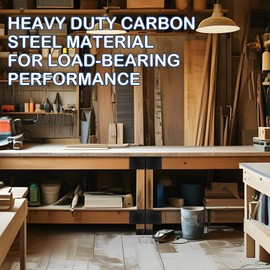 ZOBGOWE 8pcs Workbench Brackets Kit 3-Way Right Angle Corner Brackets with Screws Heavy Duty Brackets for DIY Custom Workbench, Shelving, Work Table, Fits 2x4 (Actual 1.5"x3.5") Wood