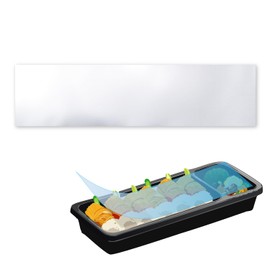 Food Grade OPP Sheet, Silver, Antibacterial, Anti-Fog, 1.6 x 6.3 inches (40 x 160 mm), 25 Microns, 50 Sheets, SIAA Mark Certified, Domestically Produced, OPP Bag Work-Up, Transparent, Lunch Box Film